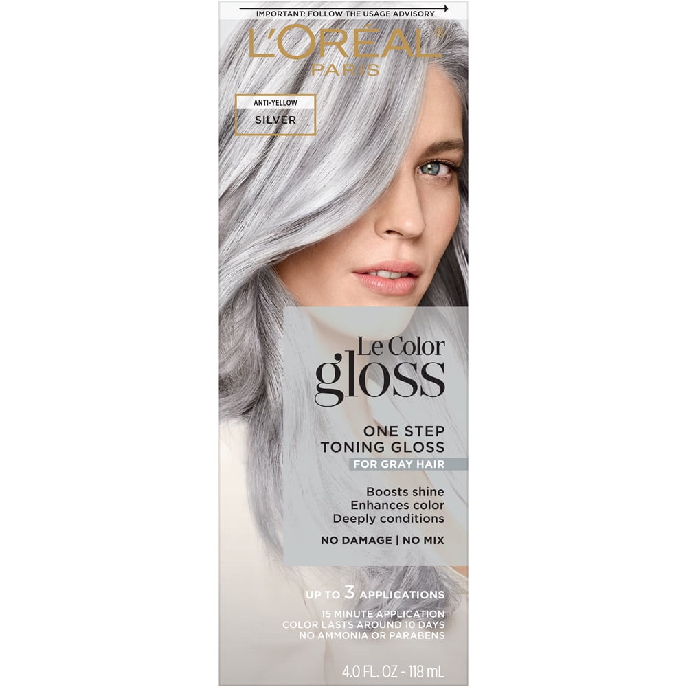 L'Oreal Paris Le Color Gloss One Step InShower Toning Gloss, Silver, 4