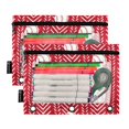 thumbnail image 2 of ALAZA 2 Pack Pencil Pouch Baseballs on Red Pencil Case for 3 Ring Binder Clear Window Pencil Bag Organizers, 2 of 6