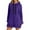 07#Purple, variant on The Warmy Oversized Hoodie,Casual Oversized Hoodie Dress For Women Pullover Long Sweatshirt Split Hem Tops Purple L