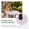 thumbnail image 4 of Round Outdoor Tablecloth with Umbrella Hole and Zipper, Pink Coral Coastal Tablecloth with Elastic Waterproof, Summer Beach Nautical Ocean Patio Table Covers for 45" - 54" Picnic Pool Tables, 4 of 9