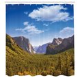 thumbnail image 3 of Ambesonne American Shower Curtain, Yosemite El Capitan US, 69"Wx75"L, Green Blue, 3 of 5