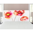thumbnail image 1 of Poppy Flower Headboard, Watercolors Vibrant Poppies Graphic Peace and Death Sedative Plant Print, Upholstered Decorative Metal Bed Headboard with Memory Foam, Full Size, Red White, by Ambesonne, 1 of 4
