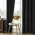 thumbnail image 2 of Black 100% Blackout Curtains 96 Inch 2 Panels, Luxury Thermal Insulated Black Velvet Curtains for Bedroom Living Room, Soundproof Blackout Window Drapes, Rod Pocket & Back Tab (52W x 96L), 2 of 6