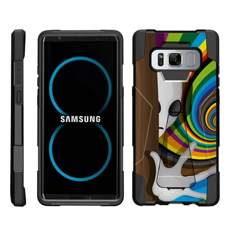 TurtleArmor ® | For Samsung Galaxy Note 8 N950 [Dynamic Shell] Dual Layer Hybrid Silicone Hard Shell Kickstand Case - We Come in