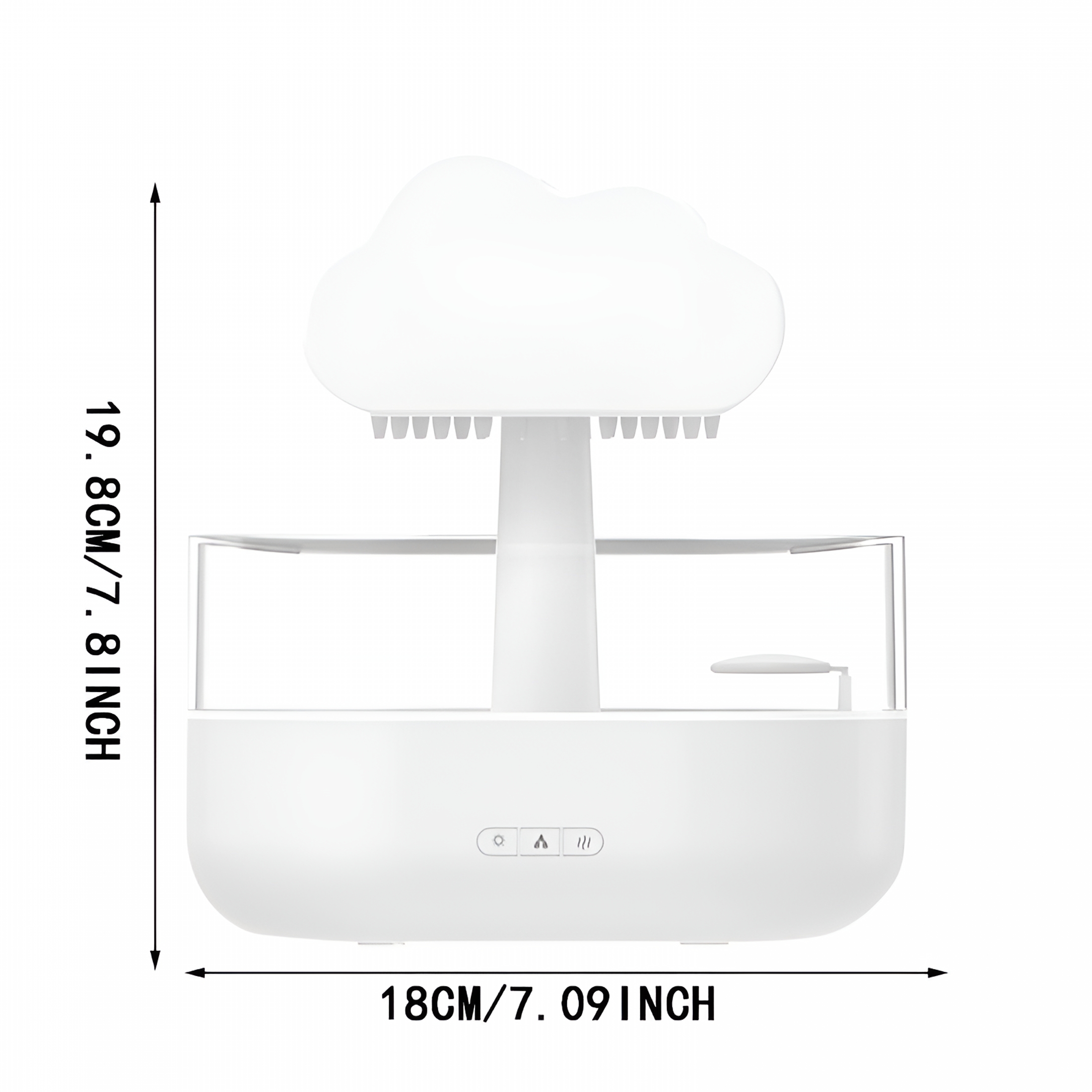 HIBIBUD 2026 New Rain Cloud Humidifier Water Oil Diffuser with 7 Colors Led Lights Raining Cloud Night Light for Sleeping Relaxing Home Office Baby Humidifiers