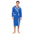 thumbnail image 3 of Men’s Terry Hooded Robe Spa Waffle Weave Bathrobe for Men 100% Cotton Robes Blue XXL, 3 of 8