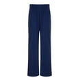 thumbnail image 4 of Hansber Kids Boys Girls Adaptive Sweatpants Tear Away Pants with Zipper Side Full Open Leg Surgery Trousers Navy Blue 14, 4 of 6
