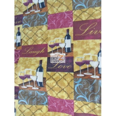 fleece yard fabric textiles printed dinner wine david sold dialog displays option button additional opens zoom