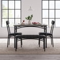 thumbnail image 4 of Dining Table for 4,Kitchen Dinner Table with Upholstered Bench,Kitchen Table and Chairs for 4,Farmhouse Wooden Eating Table for Home Dining Room Small Space, 4 of 9