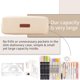 thumbnail image 3 of Estuche para lápices, estuche para lápices para estudiantes, estuche para monedas, bolsa para cosméticos, organizador de papelería para oficina, beige, 3 of 7
