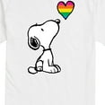 thumbnail image 3 of Peanuts - Snoopy Rainbow Heart - Men's Short Sleeve Graphic T-Shirt, 3 of 6