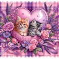 thumbnail image 1 of 5D DIY Taladro Amor Gatos Kit Del Arte 40x40 Cm, 1 of 9