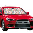 thumbnail image 2 of Bingfone Tropical Plants Car Windshield Sun Shade Protector Keep Your Vehicle Cool Sun Shield Visor Cover Foldable for Car Truck SUV-Medium, 2 of 8