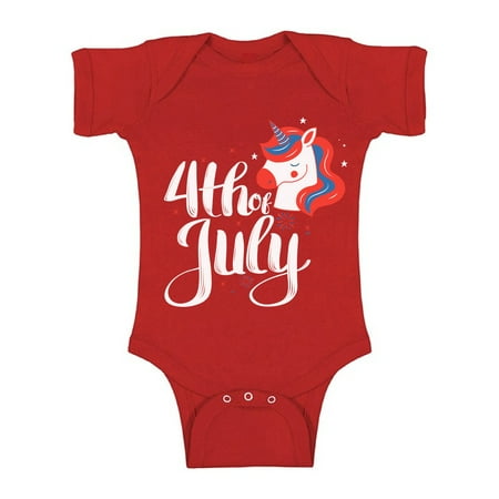 

Awkward Styles Cute Baby Items for 4th of July One Piece Fourth of July Baby Bodysuit Unicorn One Piece Funny Unicorn Bodysuit Memorial Day Independence Day Clothing Patriotic Bodysuit Short Sleeve