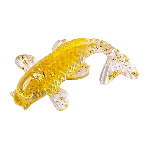 Xihbxyly Decoración de Pez de Cristal, Artesanía Exquisita, Alta Transparencia, Elegante Adorno para El Hogar, Regalo de Feng Shui, Varios Tamaños y Colores, Pez Decorativo de 6,5 X 3,5 Cm
