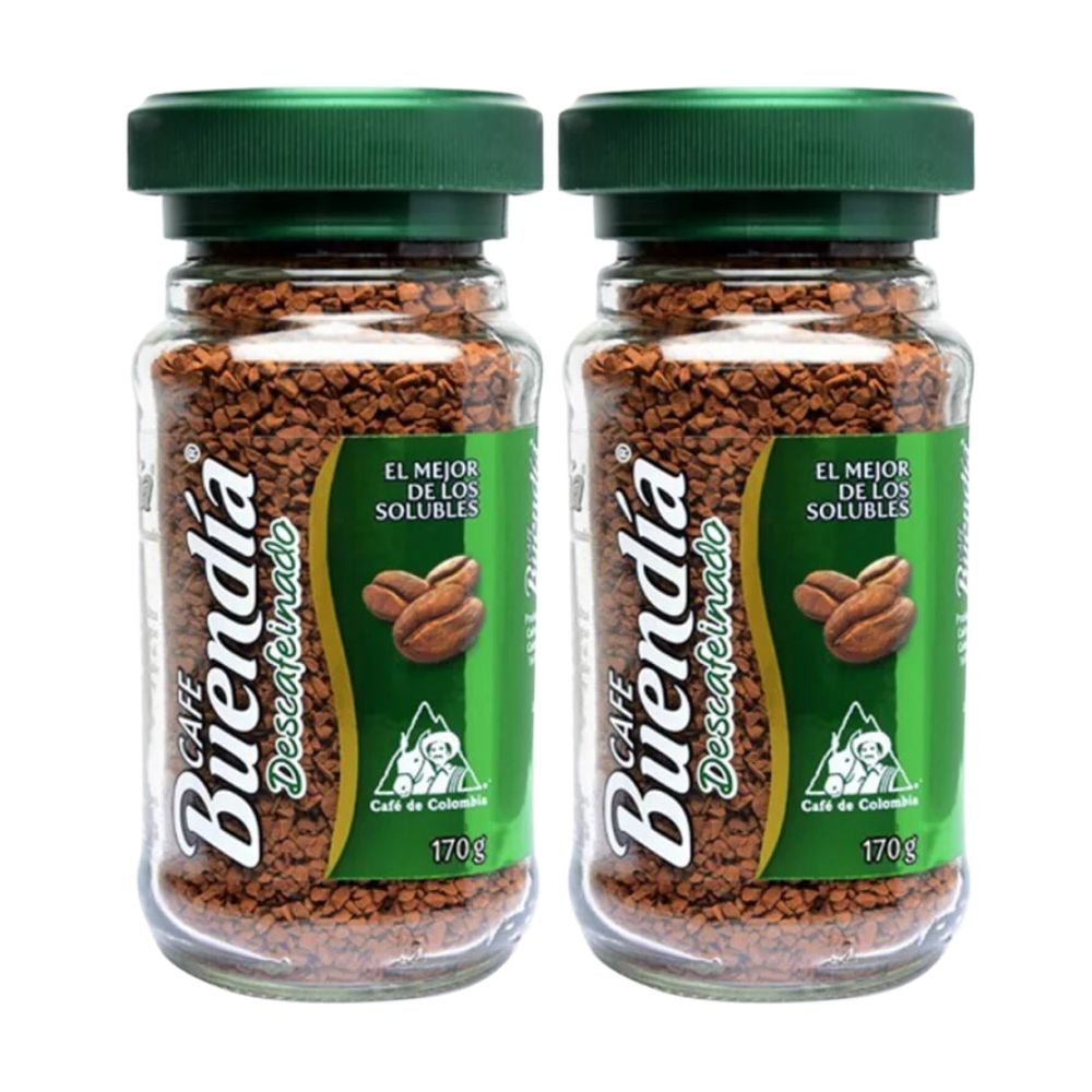 Buendia Decaffeinated Instant Coffee - 100% Colombian Freeze-Dried Coffee, 3oz (85g)