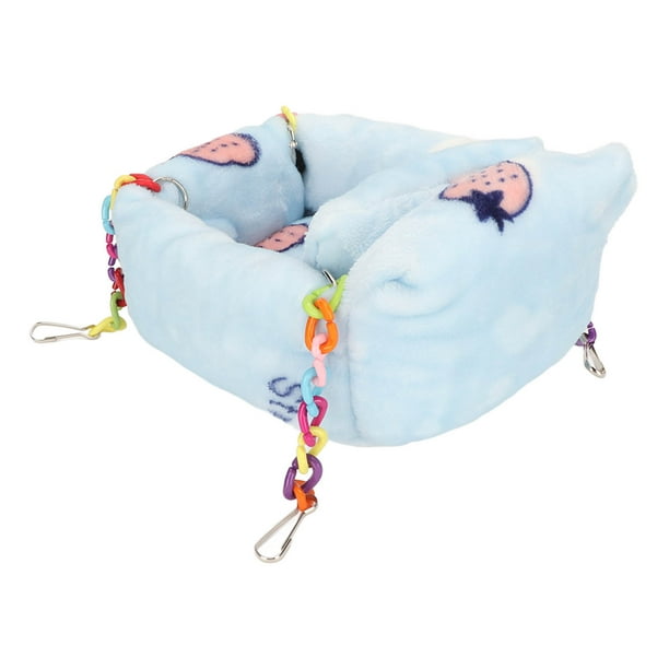 Cama de Abrigo con Hamaca de Loro Cama de Casa con Nido de Pájaro Cama de Casa con Patrón de Piña Amarilla Nido de Pájaro Cama de Felpa de Animal Pequeño para Cuatro ANGGREK Otros