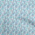 thumbnail image 1 of oneOone Polyester Spandex Turquoise Blue Fabric Florals Dress Material Fabric Print Fabric By The Yard 56 Inch Wide, 1 of 4