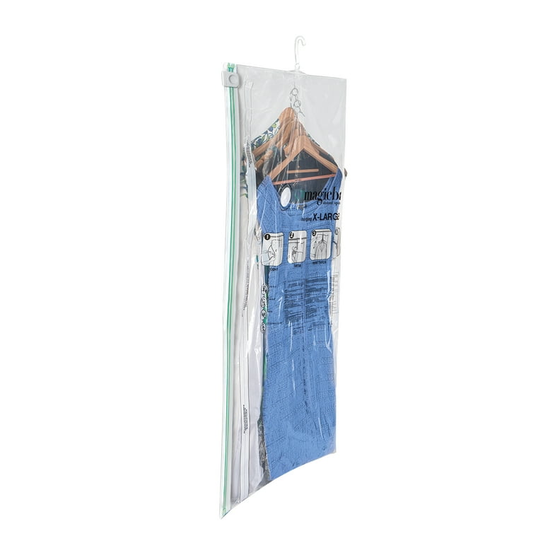 Vacuum Storage Bags MILEBAS 5 Pack Hanging  53.2x27.6 Inch Garment Bags  For Suits, Dresses & Coats | Space Saver Hanging Vacuum Storage Bags