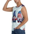 thumbnail image 3 of Fotbe Men's Cute Gnomes in USA1 Print Men's Sleeveless Muscle Tank Tops Casual T-Shirts for Gym Workout Beach-XX-Large, 3 of 8