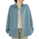 thumbnail image 2 of Camisa informal de manga larga sin capucha para mujer, chaquetas y abrigos, top informal, ropa de abrigo, capa interior en capas, blusa para mujer, 2 of 3