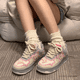 thumbnail image 3 of 2024 nuevos zapatos de tabla estilo americano zapatillas casuales para mujer diseño de lujo plataforma de bloqueo de color zapatos planos zapatillas de moda Y2k, 3 of 5