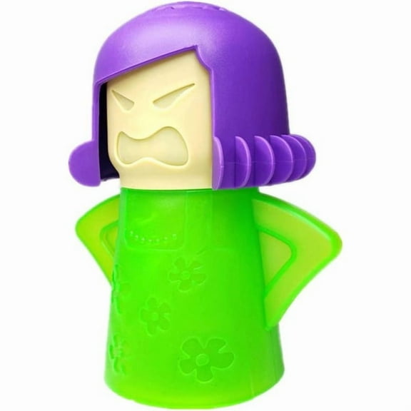 Microwave Oven Steam Cleaner (Green) - Angry Mom Cleaner Just Add Vinegar & Water, Cuts Cleaning Time by Half, Steam Power for Grease & Stain Removal, Essential Kitchen Cleaning Gadget