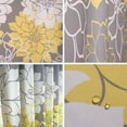 thumbnail image 6 of Gray and Yellow Floral Print Shower Curtains for Farmhouse Bathroom with 12 Hooks, 72"W X 79"L, 6 of 9