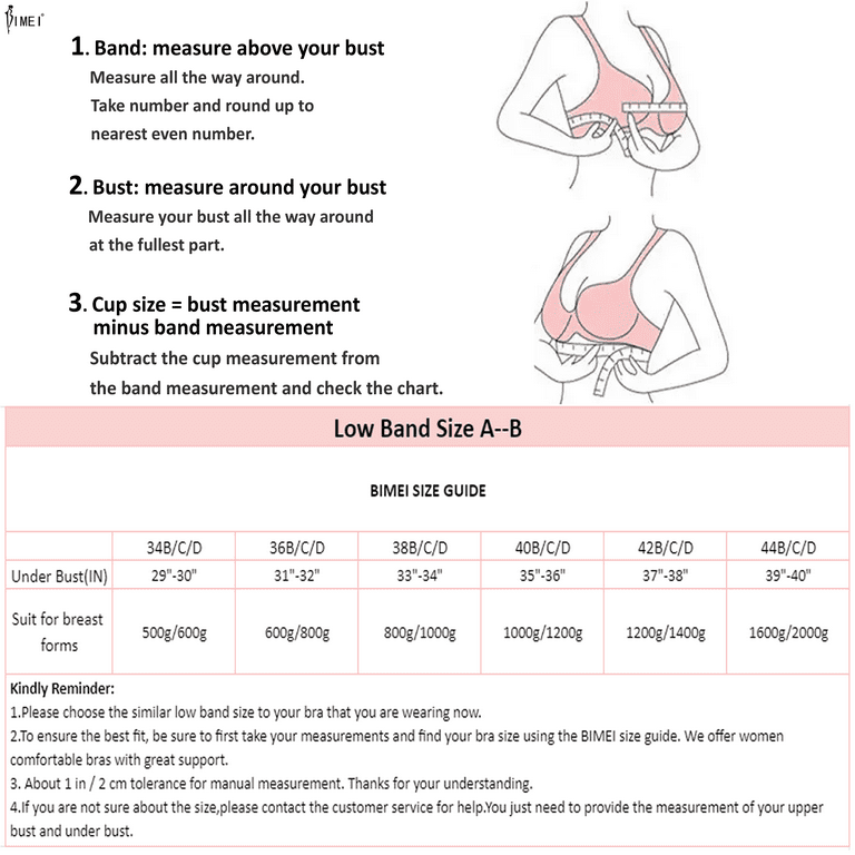 BIMEI See Through Sheer Lace Mastectomy Bra Silicone Breast Forms Pocket  Bra Fake Prosthesis 9018,Beige,36C
