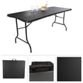 thumbnail image 6 of Everyday Home Set of 2, 6-foot-Long Folding Tables for Parties, Dining, and More, Black, 6 of 7