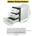 thumbnail image 2 of Garvee Outdoor Kitchen Cabinets with Venting Panel,18x23x23inch,Stainless Steel Drawer Cabinet with Handle for Kitchens or BBQ Patio Grill Station, 2 of 8