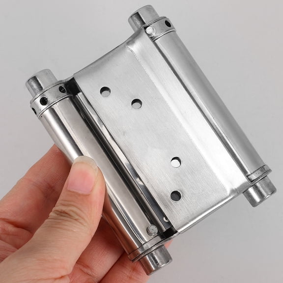 Alasum Plated Silver Double Swing Hinges Heavy Duty Spring Loaded for Home Use 2Pcs