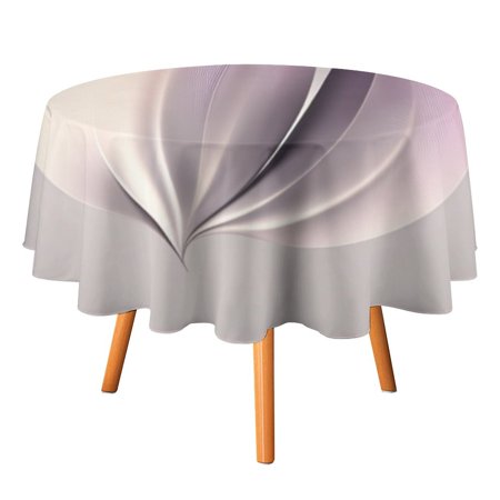 

Polyester Pleatless Kitchen Restaurant Holiday Petals Leaves and Fragmented Butterflies Round Tablecloth ， Durable Delicate Fashionable