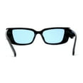 thumbnail image 2 of Womens Retro Mod Square Cat Eye Thick Plastic Sunglasses Black Blue, 2 of 4