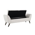 thumbnail image 7 of S-HOME 60 Inch Storage Bench in Teddy Cream with Comfortable Padding and Mid Century Wood Legs for Living Room Bedroom, 7 of 7