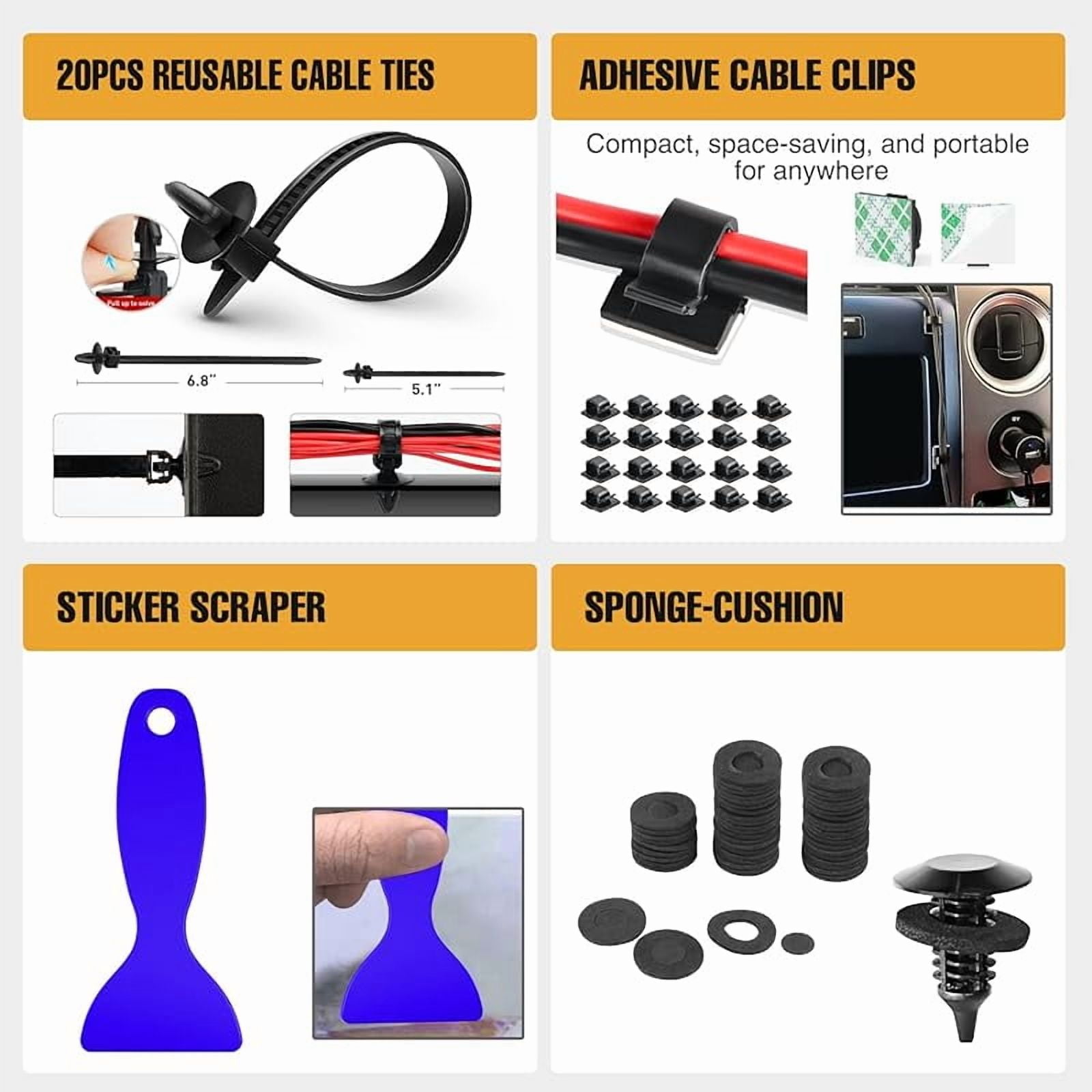 GOOACC - GRC-33 240PCS Bumper Retainer Clips Car Plastic Rivets Fasteners Push Retainer Kit Most Popular Sizes Auto Push Pin Rivets Set -Door Trim Panel Fender Clips for GM Ford Toyota Honda Chrysler
