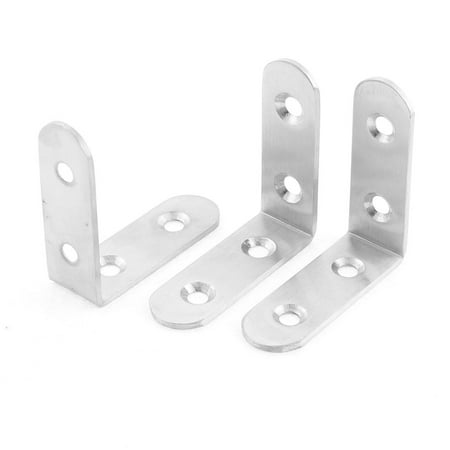 

Unique Bargains Flat L Shape Shelf Support Corner Brace Angle Bracket 5 x 5cm 3Pcs