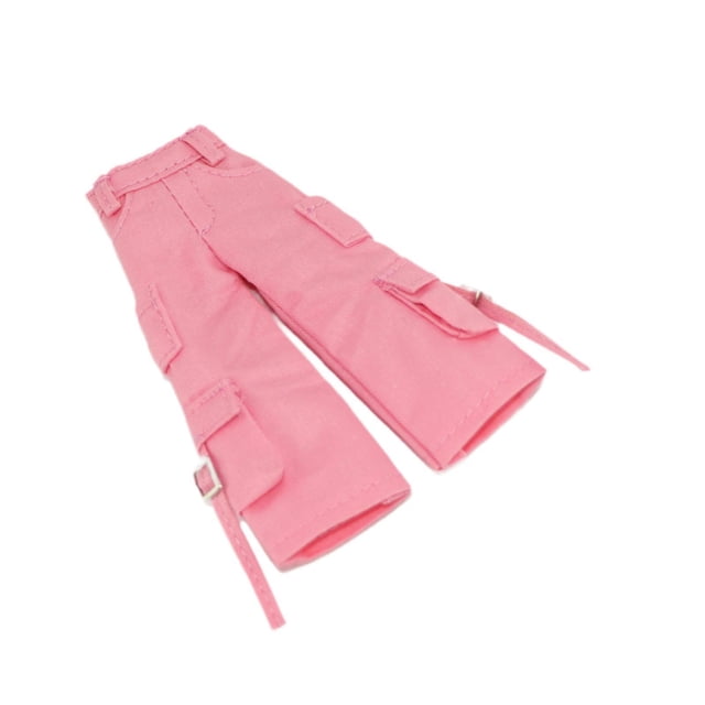 Pantalones cargo a escala 1:12, accesorio de disfraz para muñecas de 6 pulgadas y figuras de acción femeninas. Rosa