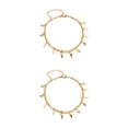 thumbnail image 1 of Qarigey Tobillera en capas de tobillo Tobilleras para mujer Adornos Cadenas para pies Oro Type2 NO2, 1 of 6