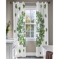 thumbnail image 4 of St Patrick's Day Sheer Curtains 63 Inch Length 2 Panels Set for Living Room/Bedroom, Green Lucky Shamrock Wreath Spring Vintage Kitchen Curtains Grommet Curtains Window Treatments 42"x63"x2, 4 of 7