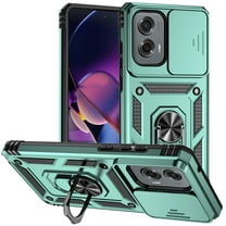 Motorola Moto G Stylus 5G 2024 Case,Dteck Shockproof Rubber Rugged Case Hybrid Hard Ring Holder Kickstand Slide Camera Lens Protector Cover for Moto G Stylus 5G 2024, Darkgreen