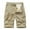 Khaki, variant on Men's Casual Cotton Cargo Shorts Relaxed Fit Outdoor Hiking Short Summer Classic Short Pants with Multi-Pockets