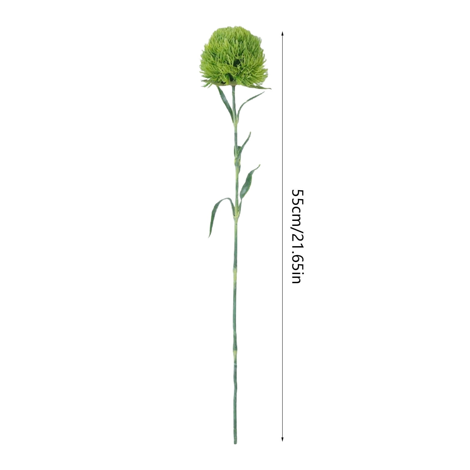 2PCS Artificial Green Dianthus Plants Set Realistic Fake Floral Arrangements for Home Hotel Landscaping Indoor Outdoor Decor Faux Greenery Hair Ball Clusters