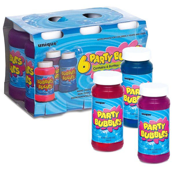 PARTY BUBBLES FAVOR PACK (6PACK)