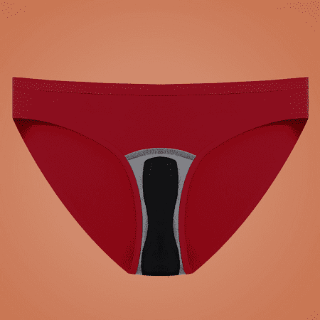 Fulorrnie Underwear for Women Plus Size Seamless Leakproof Comfort Panty Period Briefs Elastic Waist Waistband Panties Red 3XL