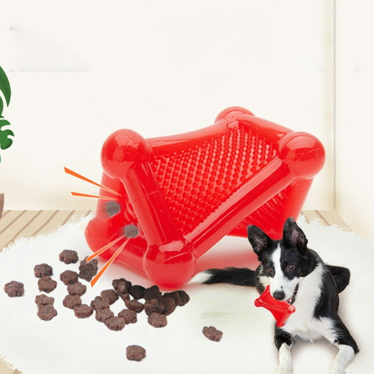 Jiaroswwei Dog Bite Toy Food Feeder Massage Gums Interactive Toy Slow Feeding Toy Dog Chew Toy Teeth Care