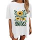 thumbnail image 3 of Faldas Cortas para Mujeres, Impresión de Flores Casual Oversized Camiseta de Manga Corta Top Hecho de 95% Poliéster 5% Spandex para Primavera Verano, Falda Corta de Verano, 3 of 7