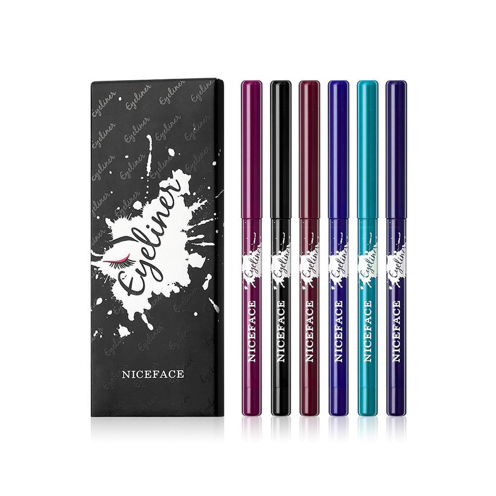 6 Pcs Matte Gel Eyeliner Makeup Colored Eyeliner Pencil Waterproof