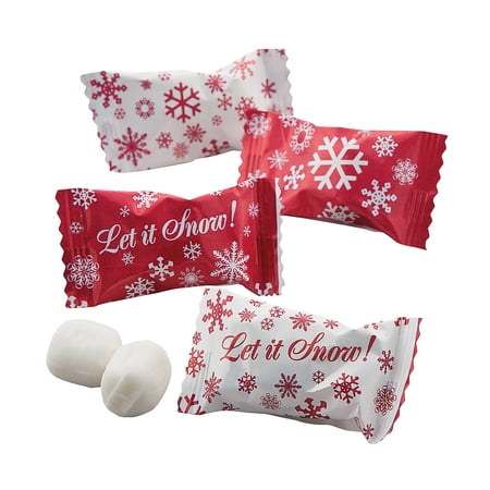 Red Snowflake Buttermints - Edibles - 108 Pieces