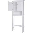 thumbnail image 5 of Spirich Over-the-Toilet Storage Cabinet with Adjustable Shelf, Space-Saving Bathroom Organizer, White, 5 of 6